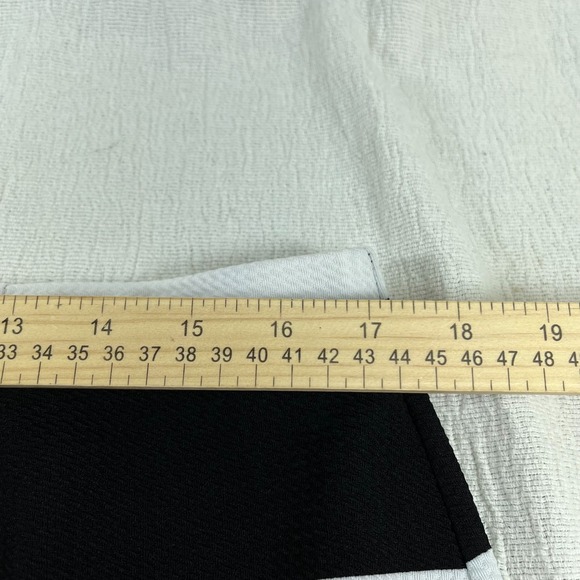 Cato Pencil Skirt Womens Large Black White‎ Striped Stretch Pull On Business - Picture 9 of 10